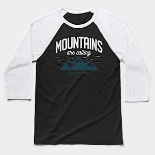 Outdoors Mountains Vintage Look design - Camping Gift Baseball T-Shirt